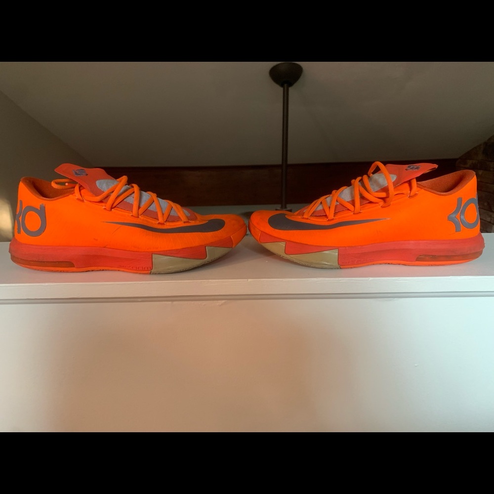 Orange Nike KD 6 shoes